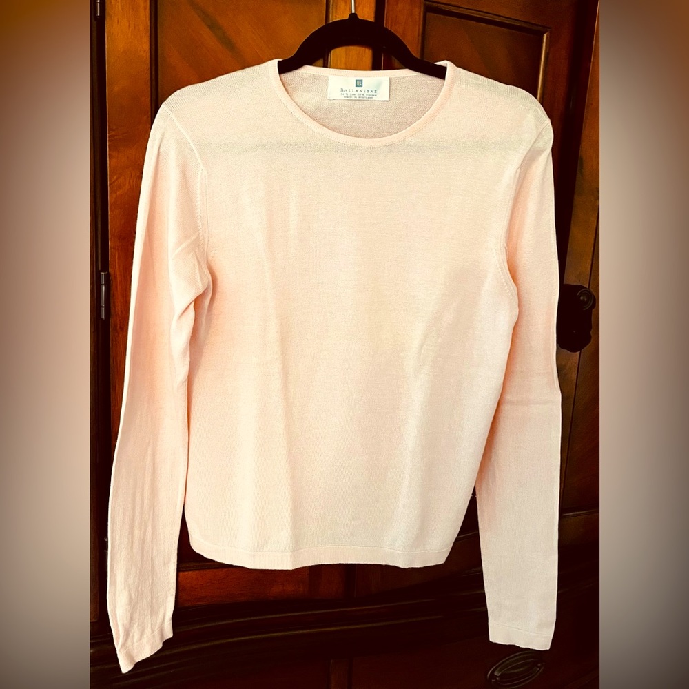Silk Blend 🍑 LS Top From Scotland 🏴󠁧󠁢󠁳󠁣󠁴󠁿 Large EUC